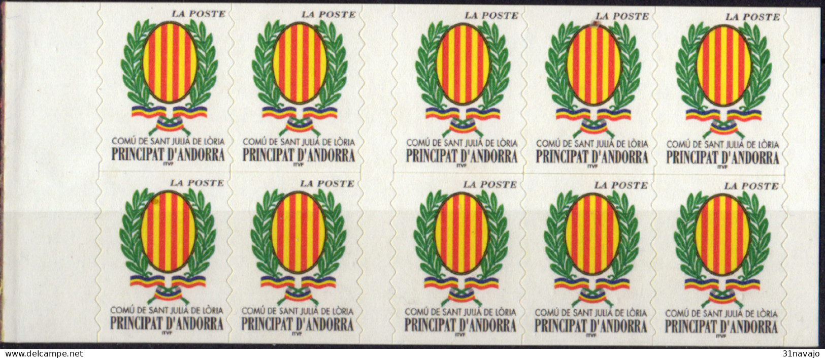 ANDORRE - Série Courante: Blason De Sant Julia De Loria (carnet) - Postzegelboekjes