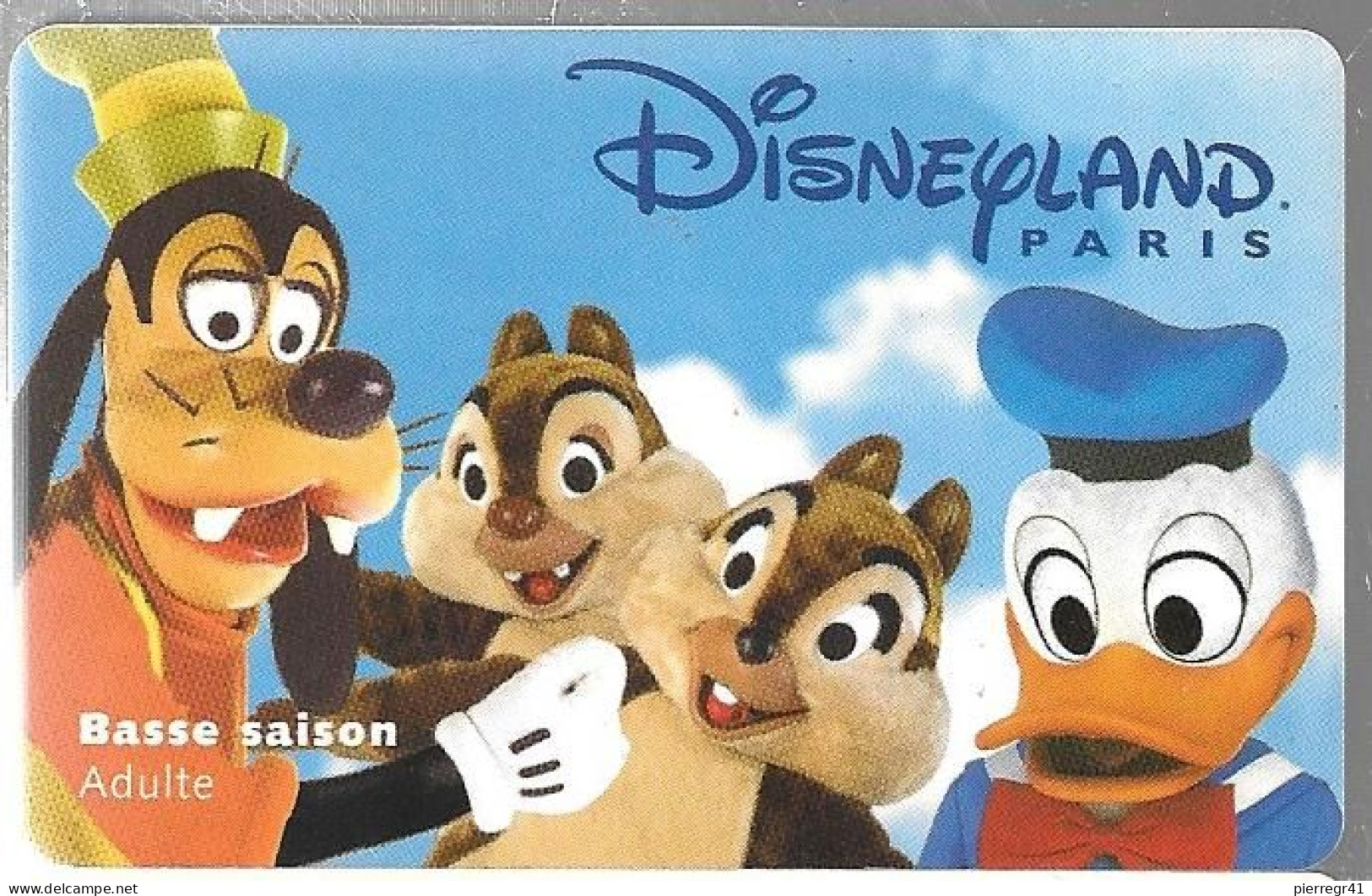 PASS-DISNEYLANDPARIS -1998-PERSONNAGES -ADULTE--V° SPEOS-S 089734-VALIDE LE 17/12/97-VALIDE 1 JOUR  SAISON BASSE-TBE- - Disney Passports