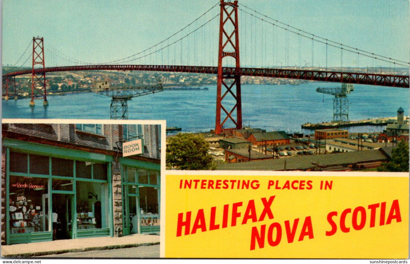 Canada Halifax Interesting Places The Book Store Limited And The Angus I MacDonald Bridge - Halifax