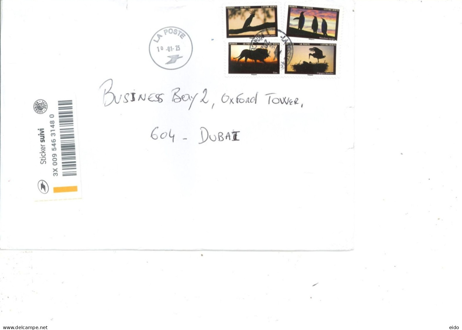 FRANCE - 2023 - STAMP COVER TO DUBAI.. - Cards/T Return Covers