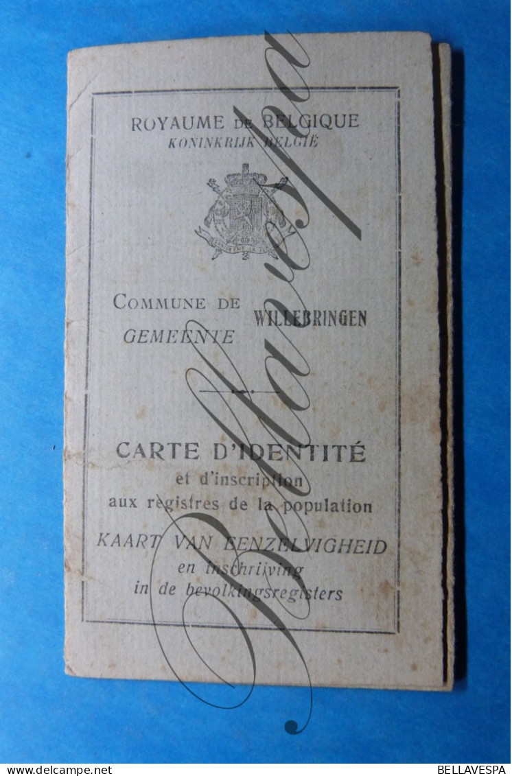 Gemeente  WILLEBRINGEN Belgie. "SORS Leonie" Meldert 1872-1919 Carte D'Indentité Paspoort - Historische Dokumente