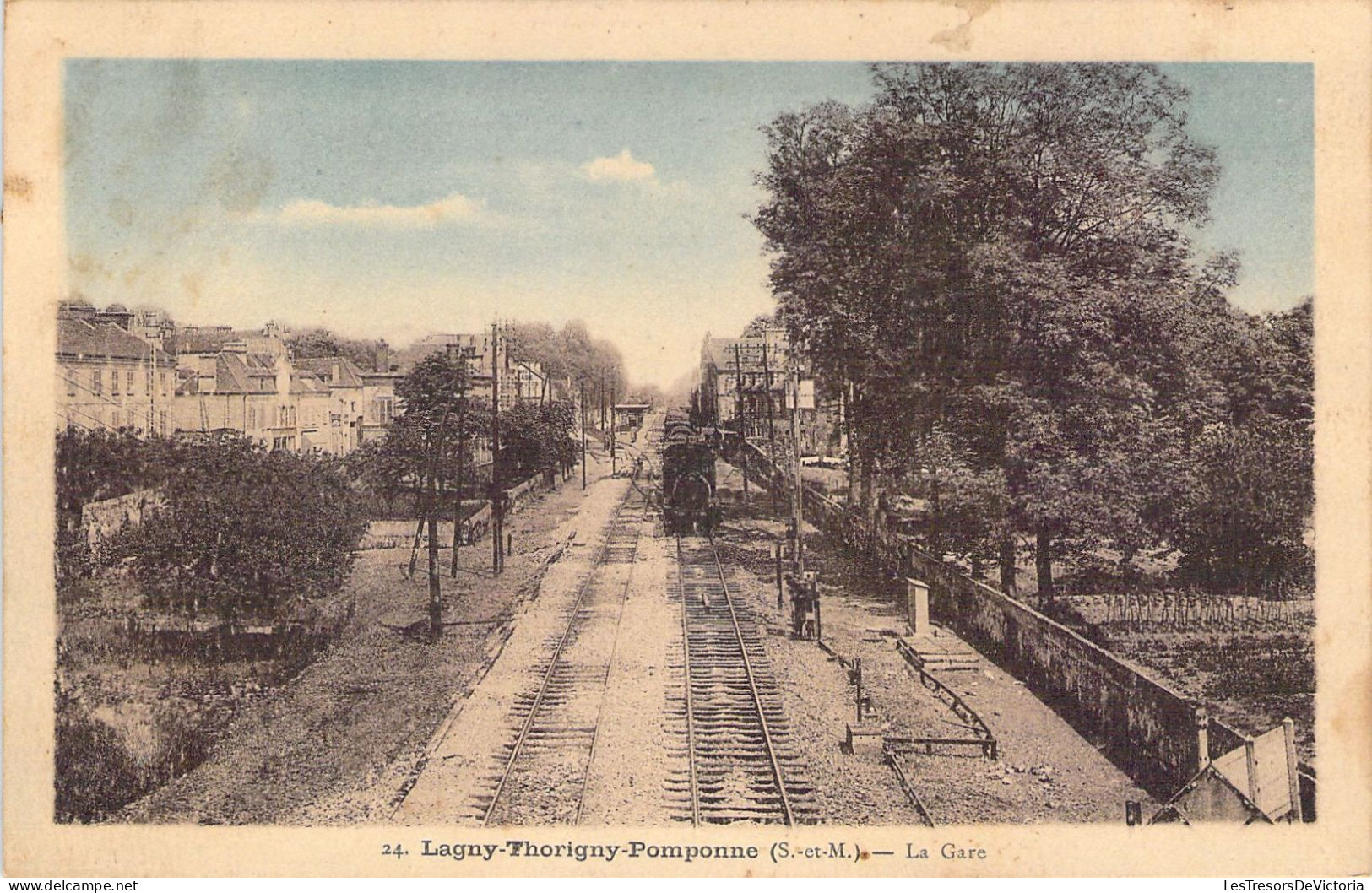 FRANCE - 77 - LAGNY THORIGNY POMPONNE - La Gare - Carte Postale Ancienne - Lagny Sur Marne