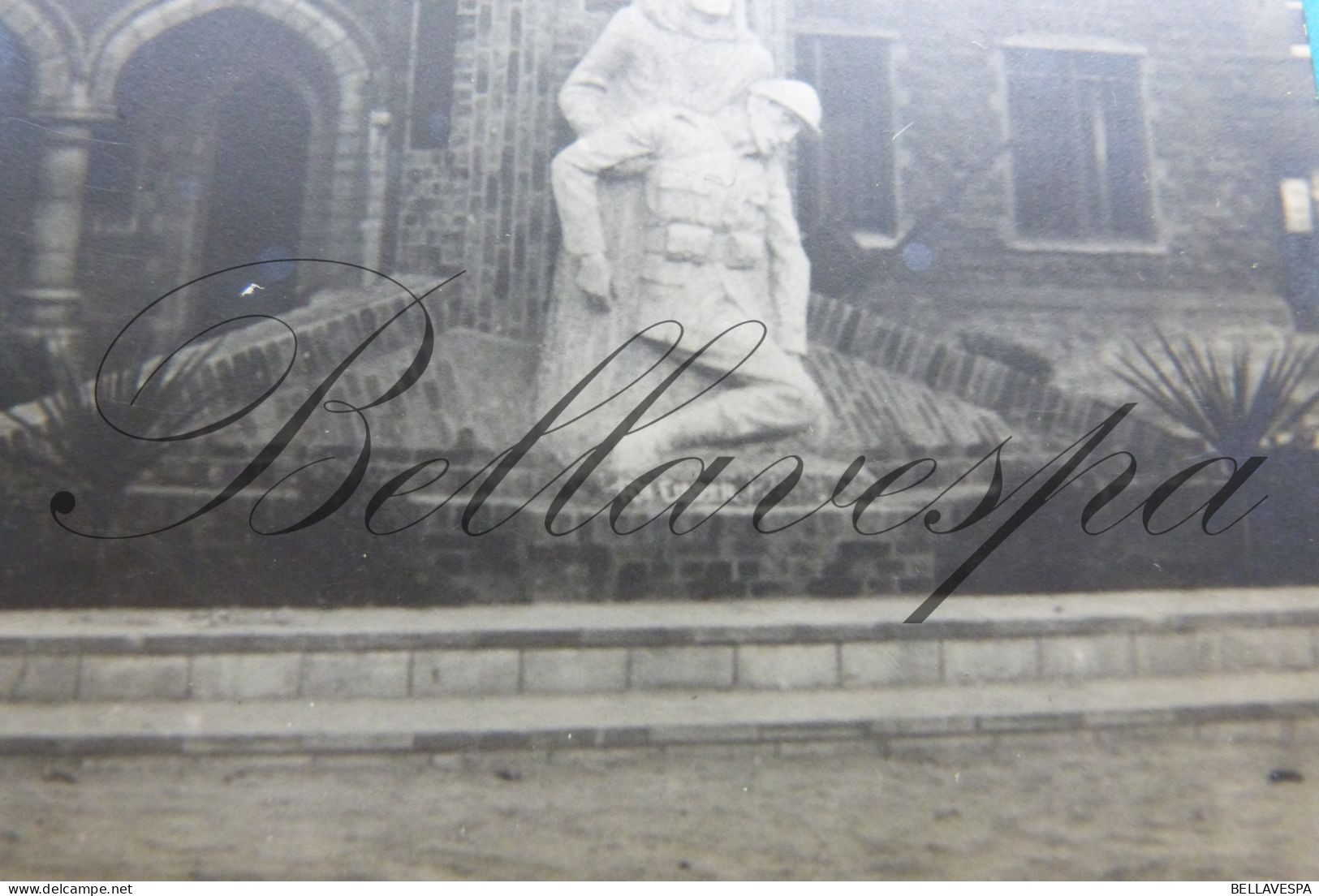 Fotokaart Carte Photo Guerre Monument Aux Morts  "Geloof" - War 1914-18