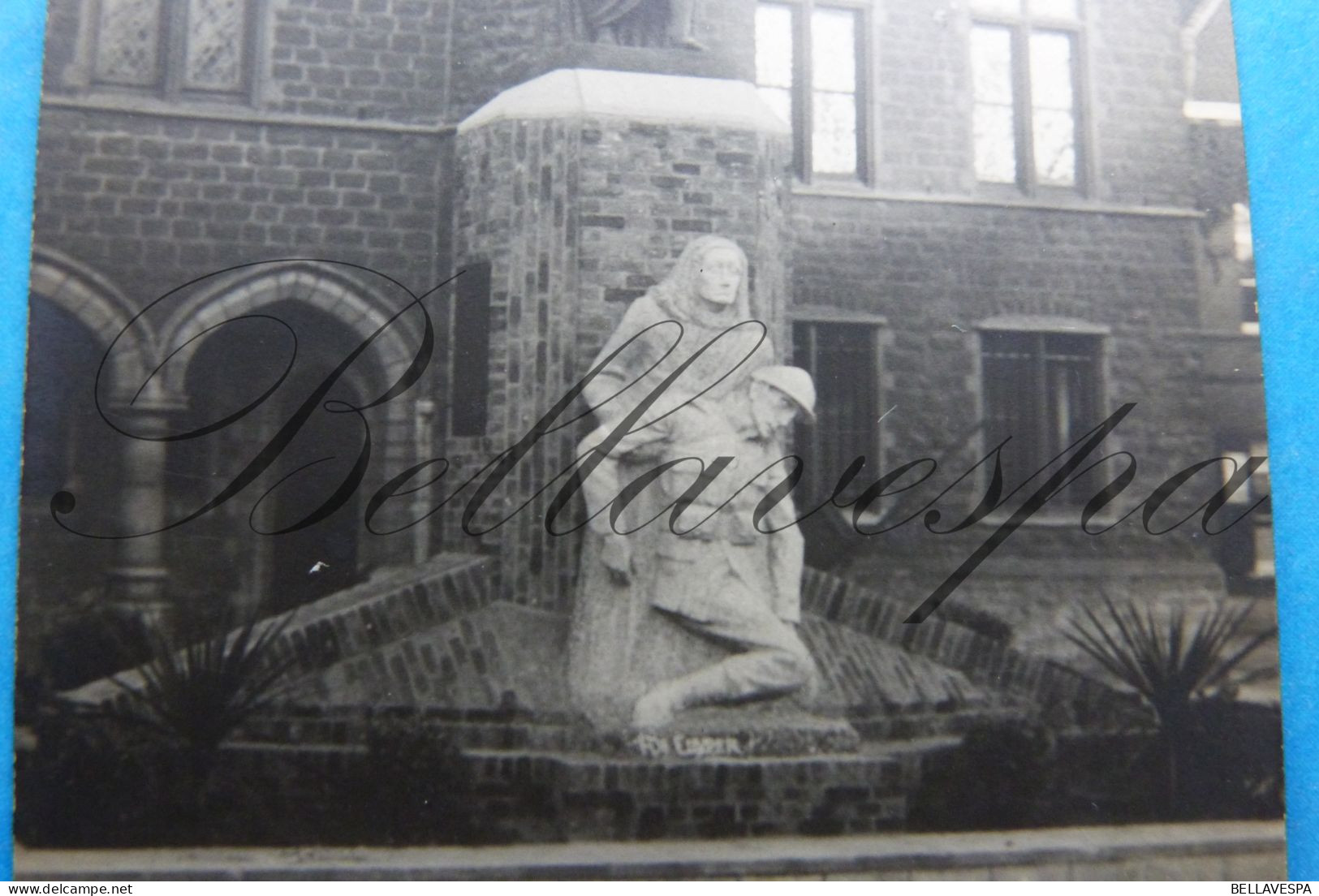 Fotokaart Carte Photo Guerre Monument Aux Morts  "Geloof" - War 1914-18