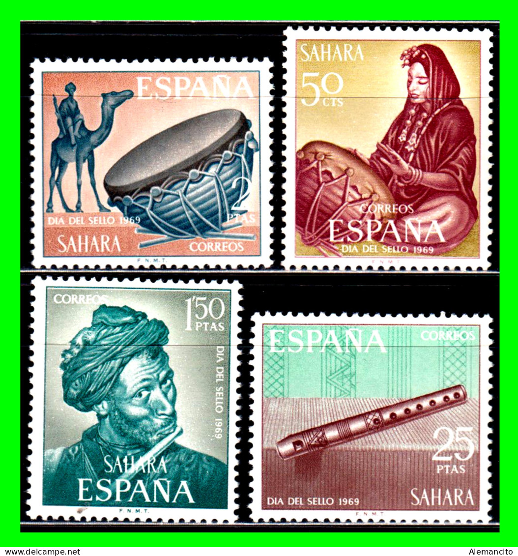 ESPAÑA COLONIAS ESPAÑOLAS ( SAHARA ESPAÑOL AFRICA ) SERIE DE SELLOS AÑO 1969 - DIA DEL SELLO - NUEVOS - - Sahara Español