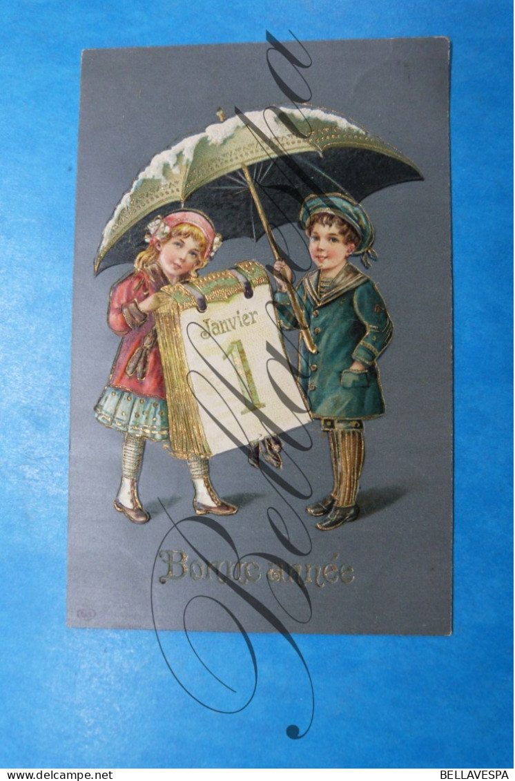 Fantasie Janvier 1. Bonne Année. Paraplui Regenscherm Umbrella - Autres & Non Classés
