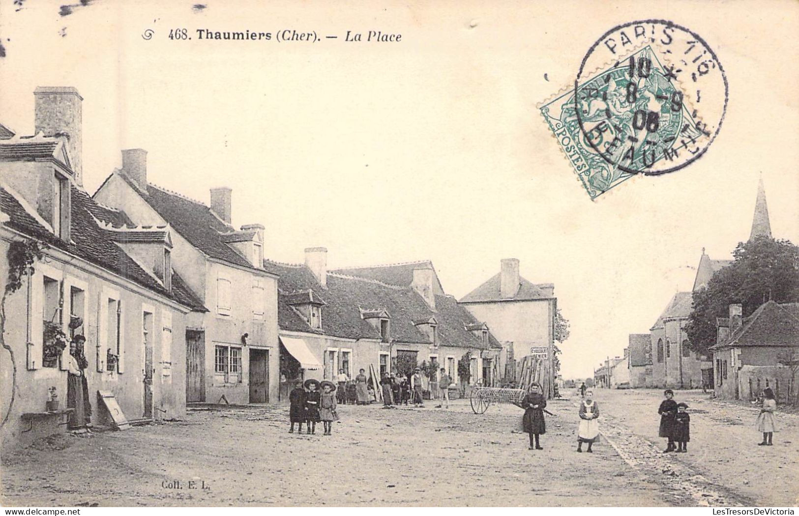 FRANCE - 18 - THAUMIERS - La Place - Carte Postale Ancienne - Thaumiers