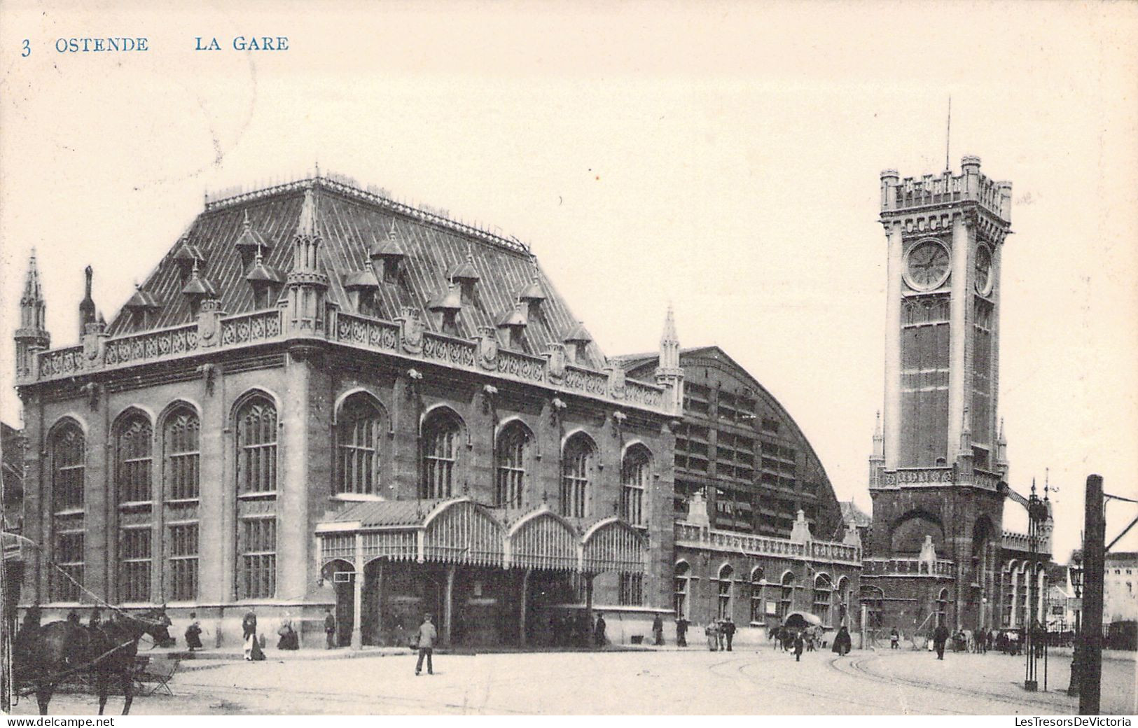 BELGIQUE - Ostende - La Gare - Editeur S Theys - Bruxelles - Carte Postale Ancienne - Oostende