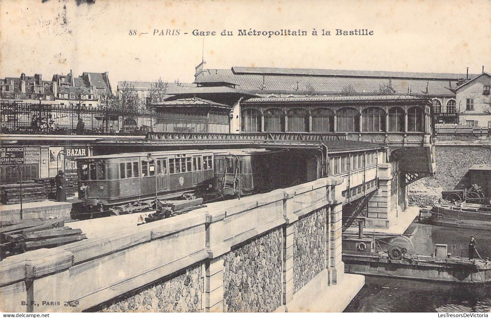 FRANCE - 75 - PARIS - Gare Du Métropolitain à La Bastille - Carte Postale Ancienne - Métro Parisien, Gares