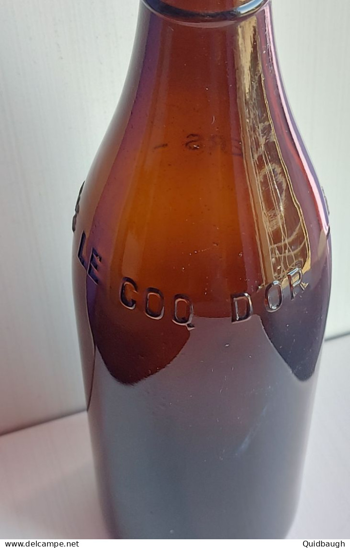 Ancienne bouteille brasserie 75 cl LE COQ D'OR Verviers