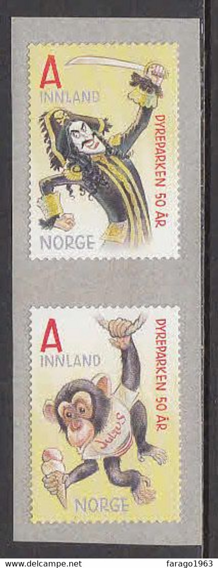 2016 Norway Zoo Monkeys Ice Cream  Complete Set Of 2 MNH @ BELOW FACE VALUE - Neufs