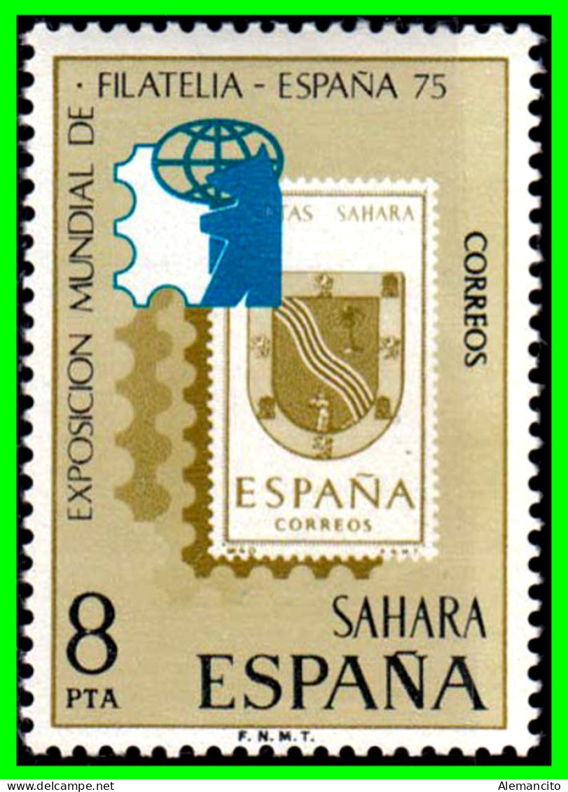 ESPAÑA COLONIAS ESPAÑOLAS ( SAHARA ESPAÑOL AFRICA )  SELLO AÑO 1975 - EXPOSICIÓN DE FILATELIA ESPAÑA NUEVOS - - Sahara Español