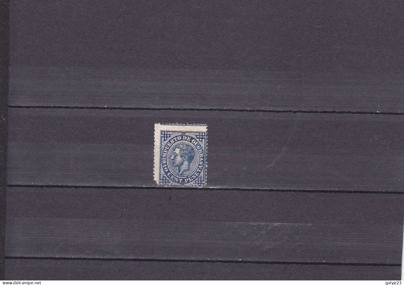 ALPHONSE XII / NEUF * / PIQUAGE DECALE/ 10 C BLEU / N° 6 YVERT ET TELLIER 1876 - Kriegssteuermarken