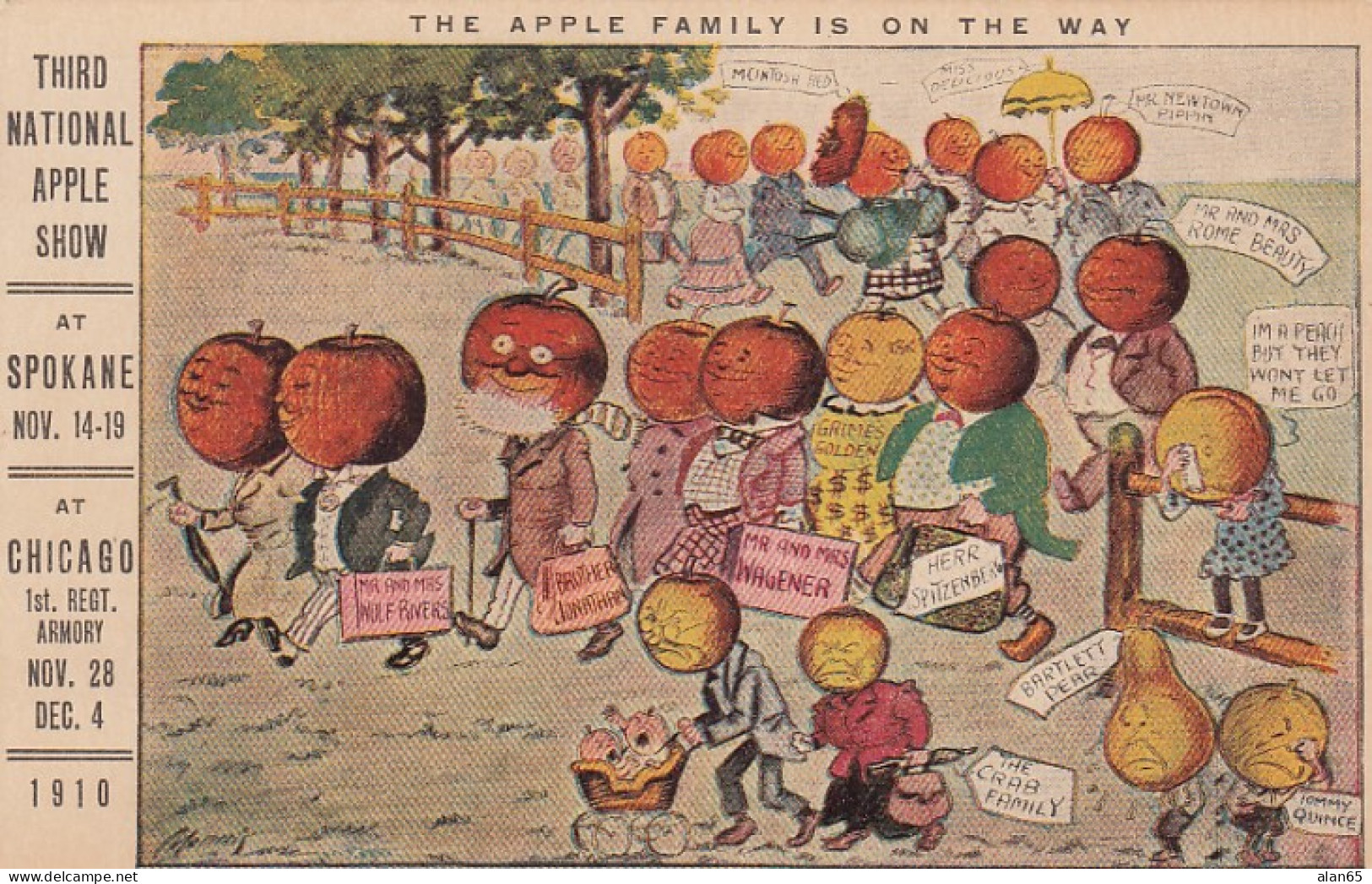Spokane Washington, National Apple Show Also In Chicago, C1910 Vintage Postcard - Spokane