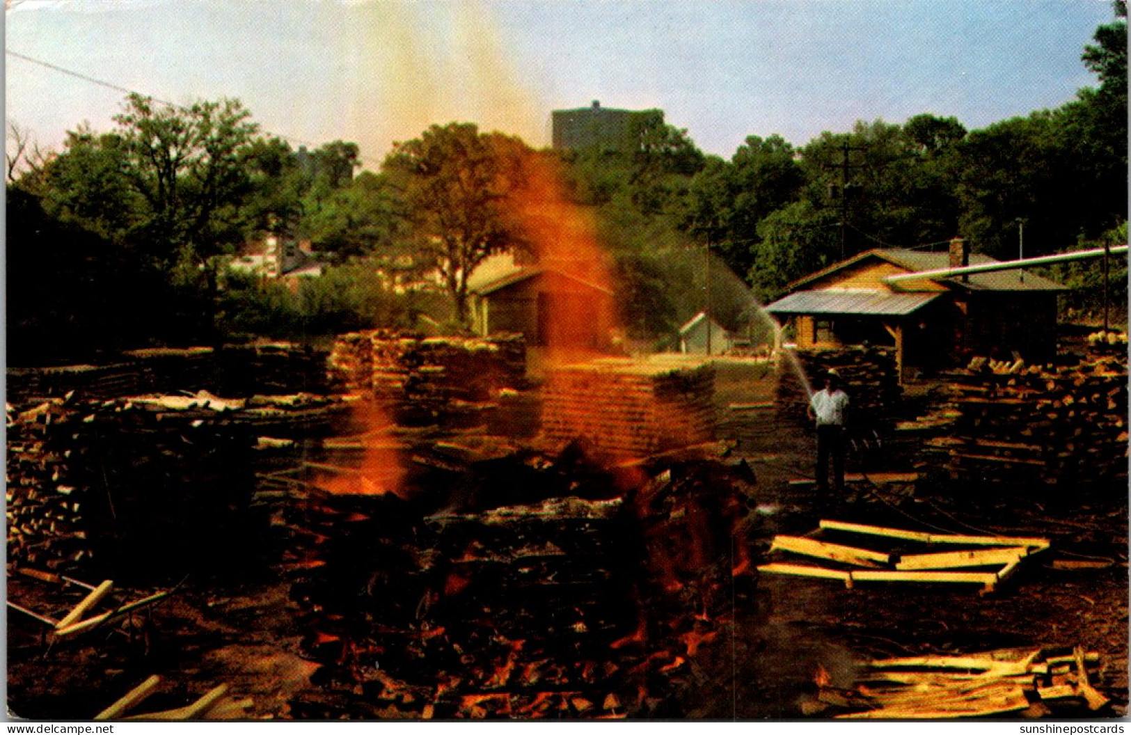 Tennessee Lynchburg Jack Daniels Distillery Making Charcoal At Jack Daniel's - Lynchburg