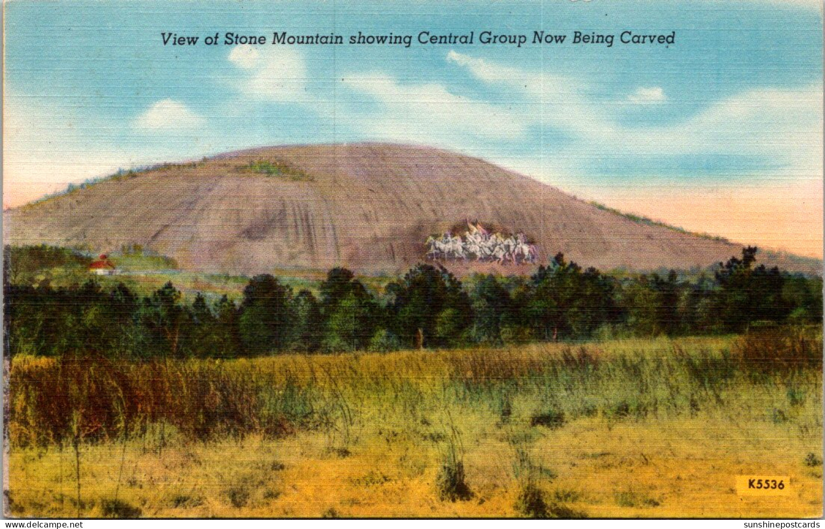 Georgia Atlanta View Of Stone Mountain Showing Central Group Now Being Carved - Atlanta