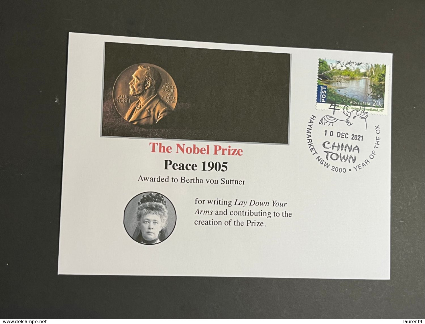 (4 P 19) Nobel Prize Awarded In 1905 - 5 Covers - Australian Stamps (postmarked 10-10-2021 / 120th + 125th Anniversary) - Sonstige & Ohne Zuordnung