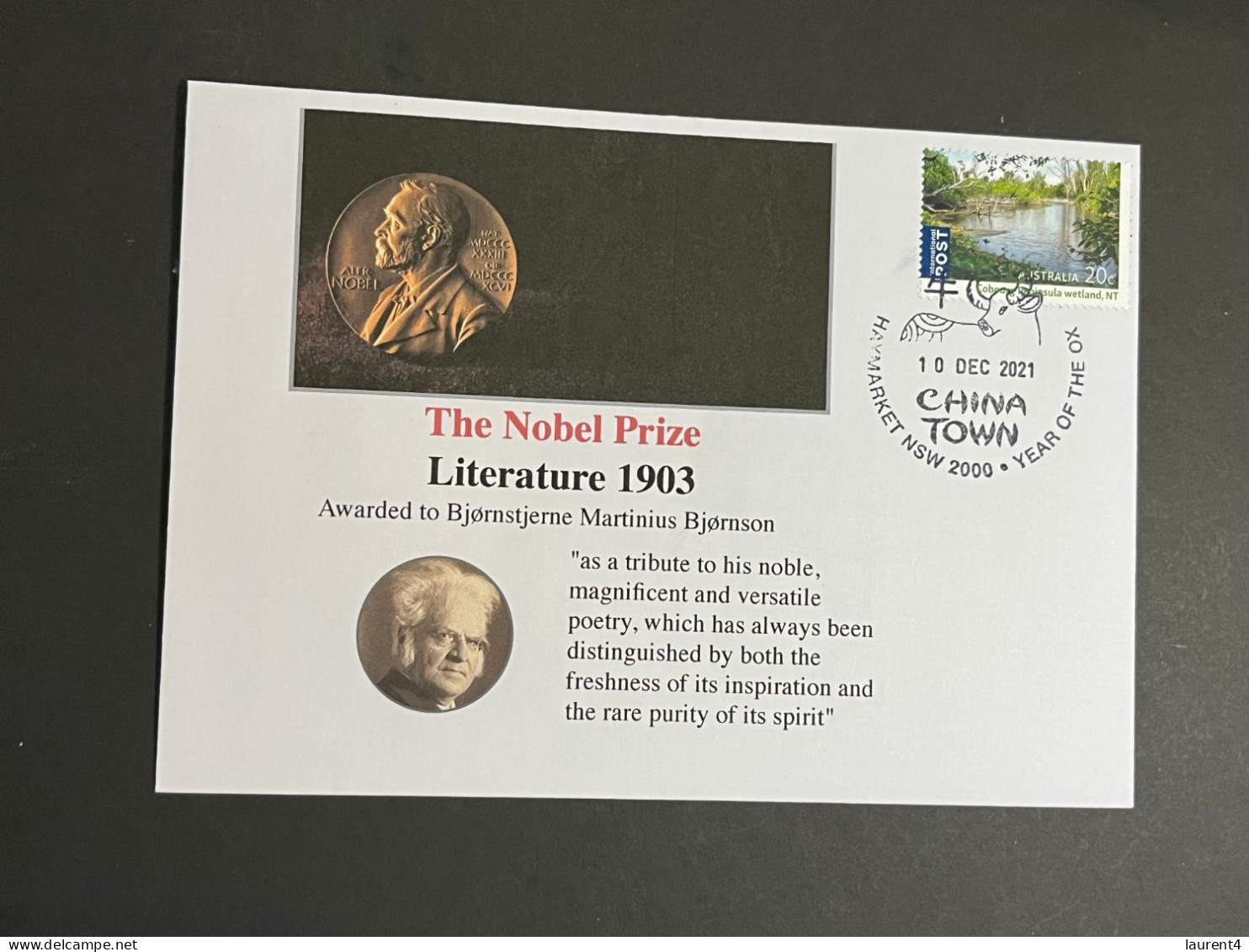 (4 P 19) Nobel Prize Awarded In 1903 - 5 Covers - Australian Stamps (postmarked 10-10-2021 / 120th + 125th Anniversary) - Sonstige & Ohne Zuordnung