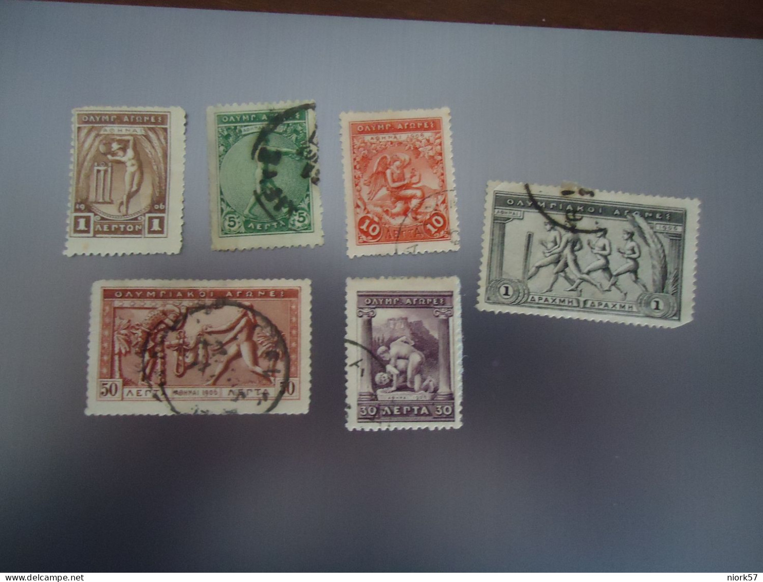 GREECE  USED   STAMPS  OLYMPIC GAMES 1906  SET OF 6 - Usados