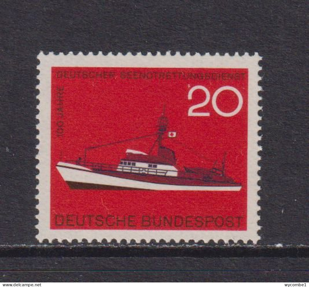 WEST GERMANY  -  1965 Sea Rescue Service 20pf Never Hinged Mint - Ungebraucht