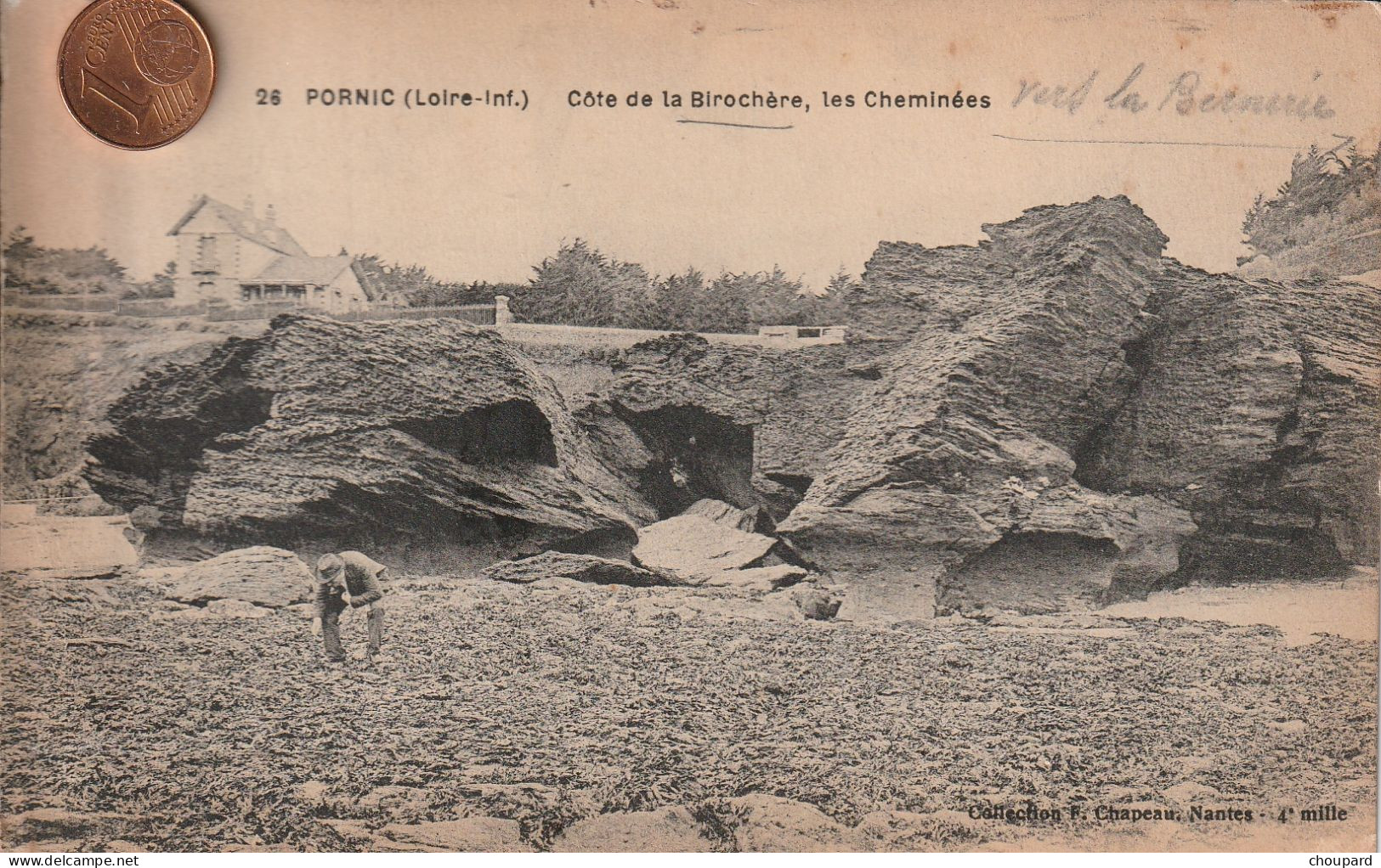 44 -  Carte Postale Ancienne De PORNIC   Cote De La Birochère  Les Cheminées - Pornic