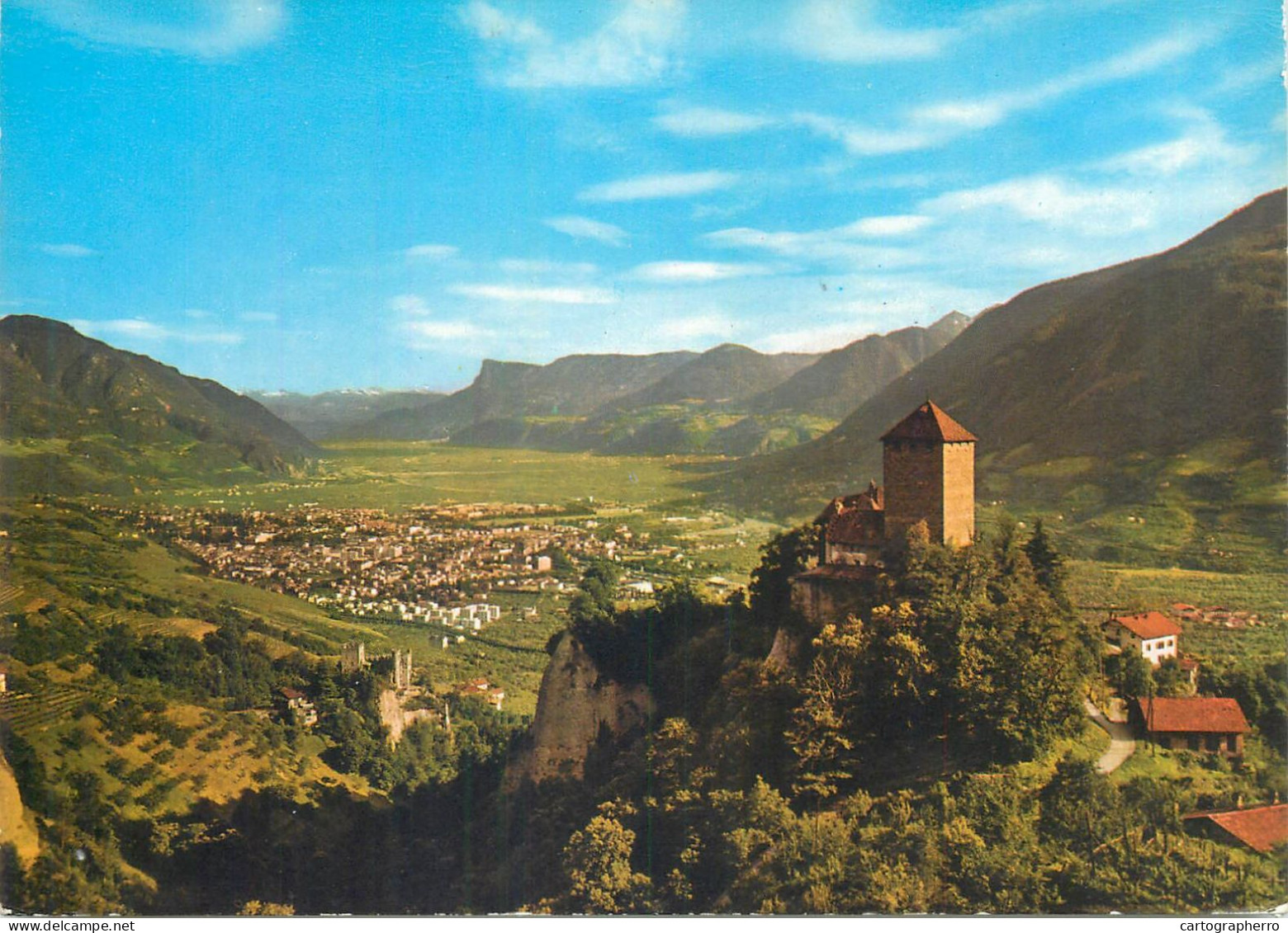 Italy Merano Castel Tirolo E Fontana Panoramic View - Merano