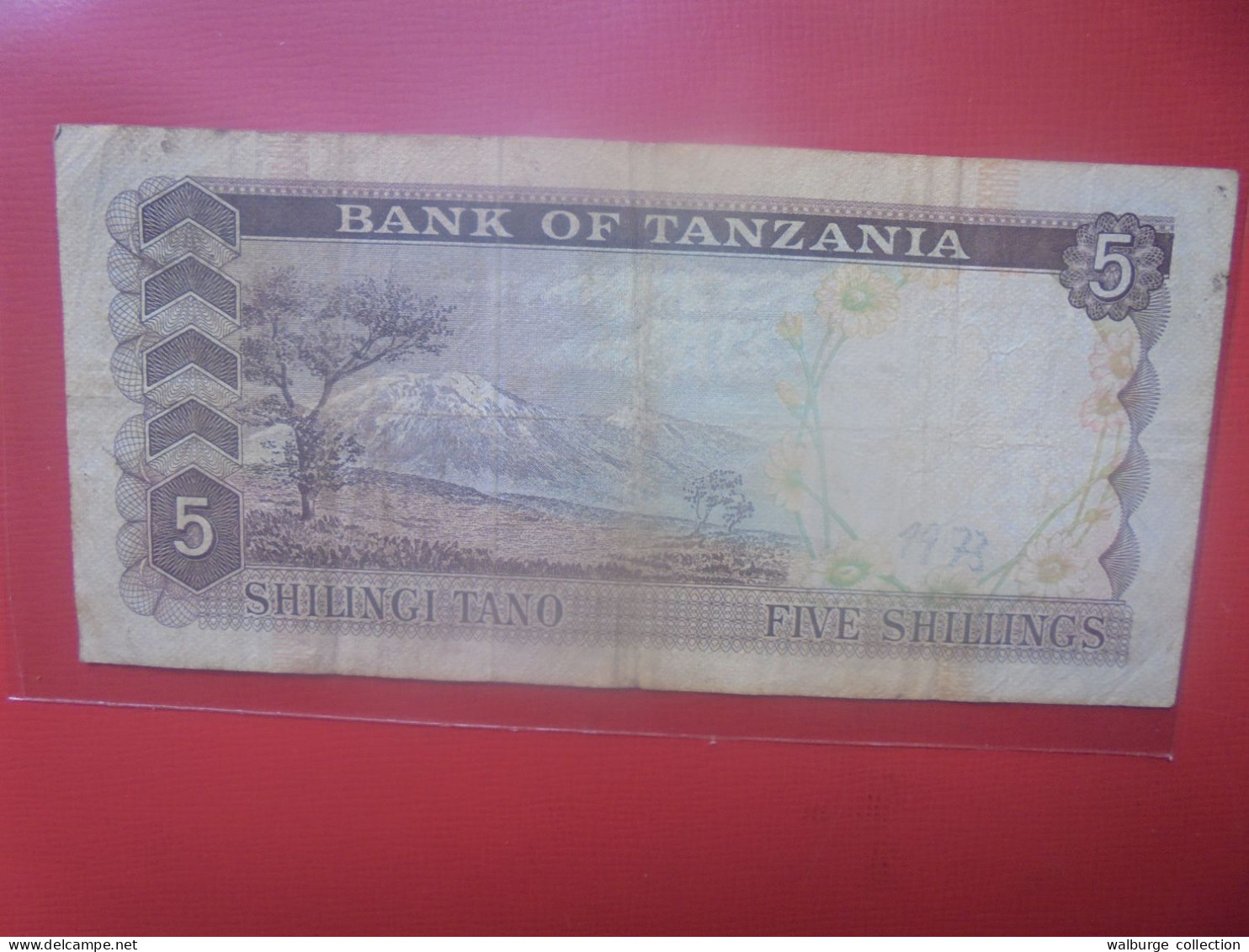 TANZANIE 5 SHILLINGS 1966 Circuler (B.29) - Tansania