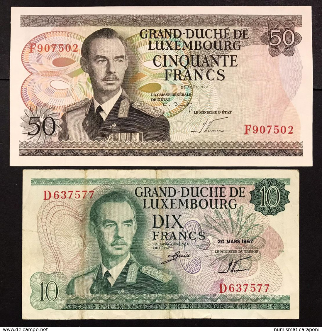 Lussemburgo Luxembourg 10 Francs 1967 + 50 1972 Lotto 4463 - Luxemburg