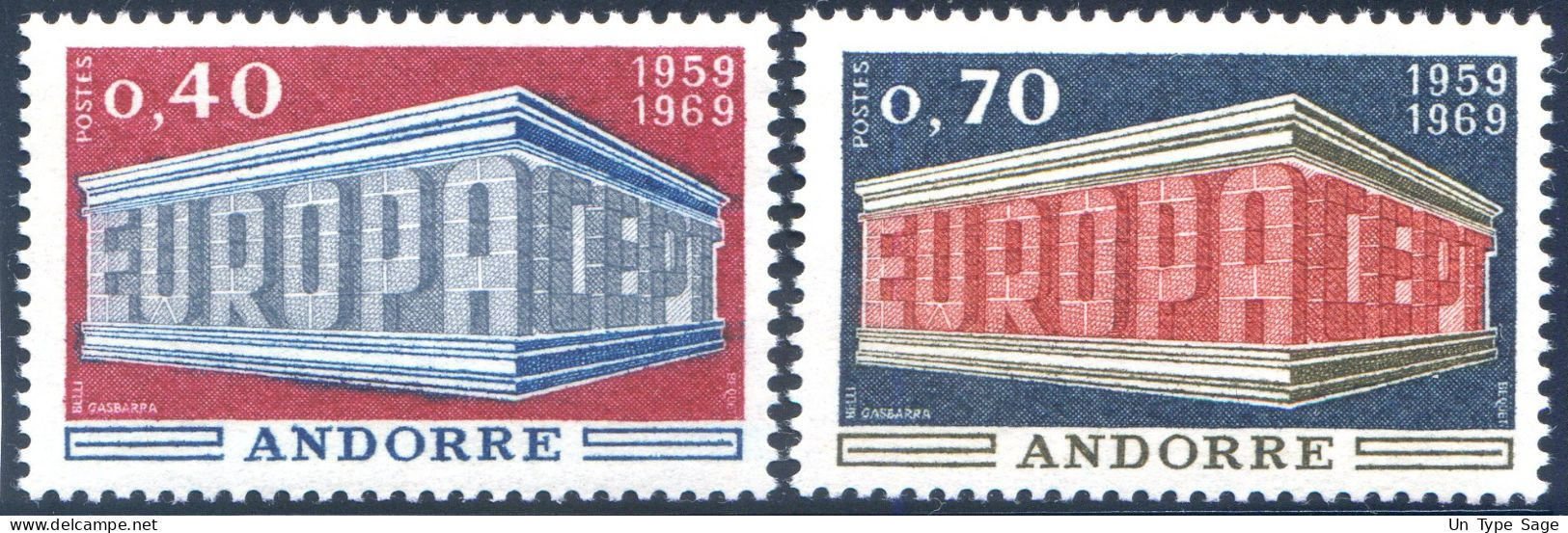 Andorre, N°194 Et 195 (Europa 1969) Neuf** - Cote 40€ - (F2768) - Neufs