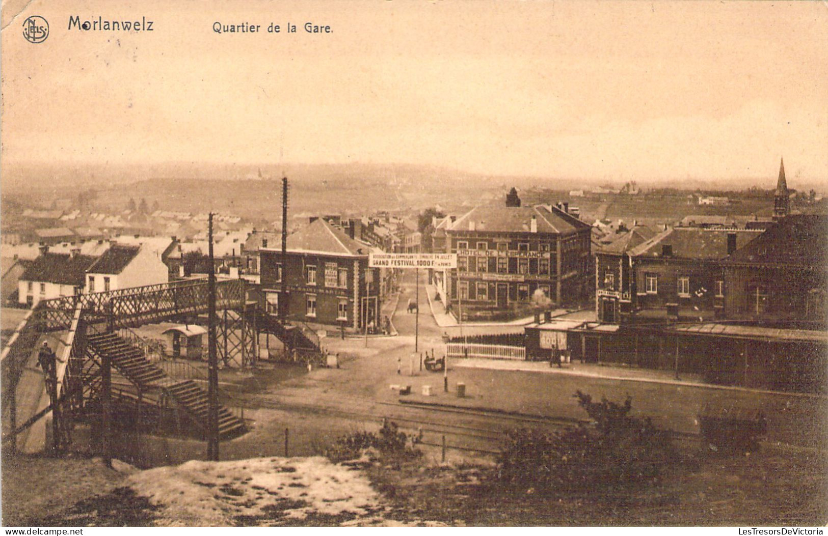 BELGIQUE - MORLANWELZ - Quartier De La Gare - Nels - Carte Postale Ancienne - Morlanwelz