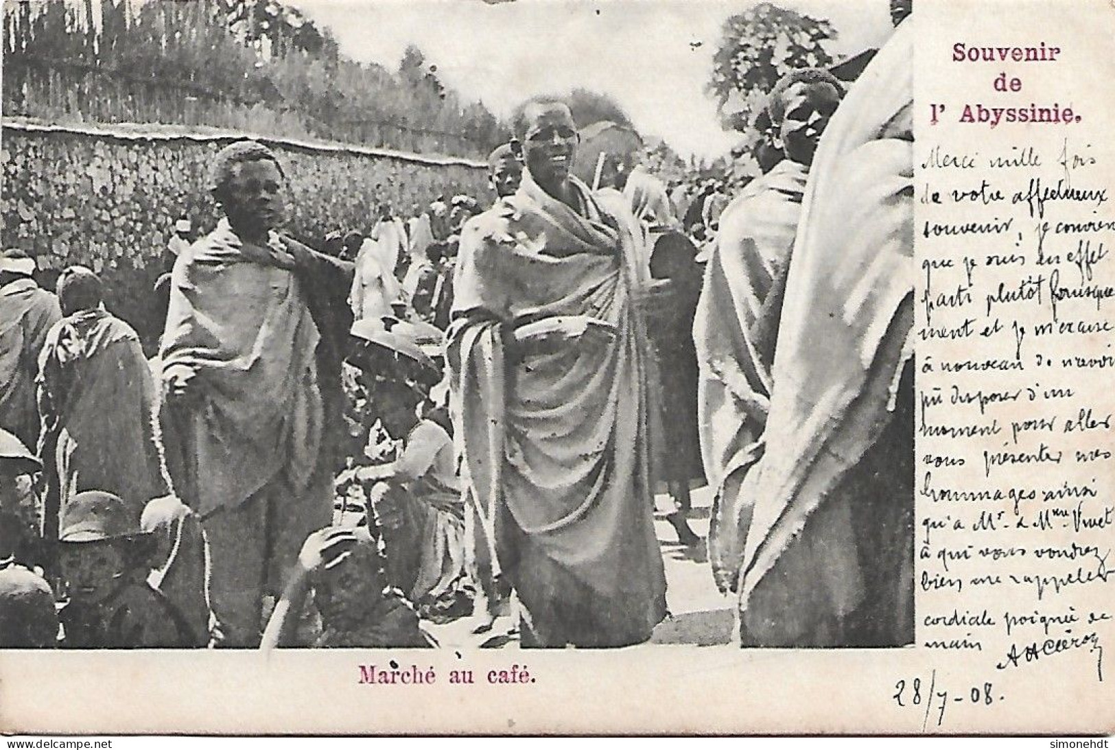Souvenir De L'ABYSSINIE - Marché Du Café - Etiopía