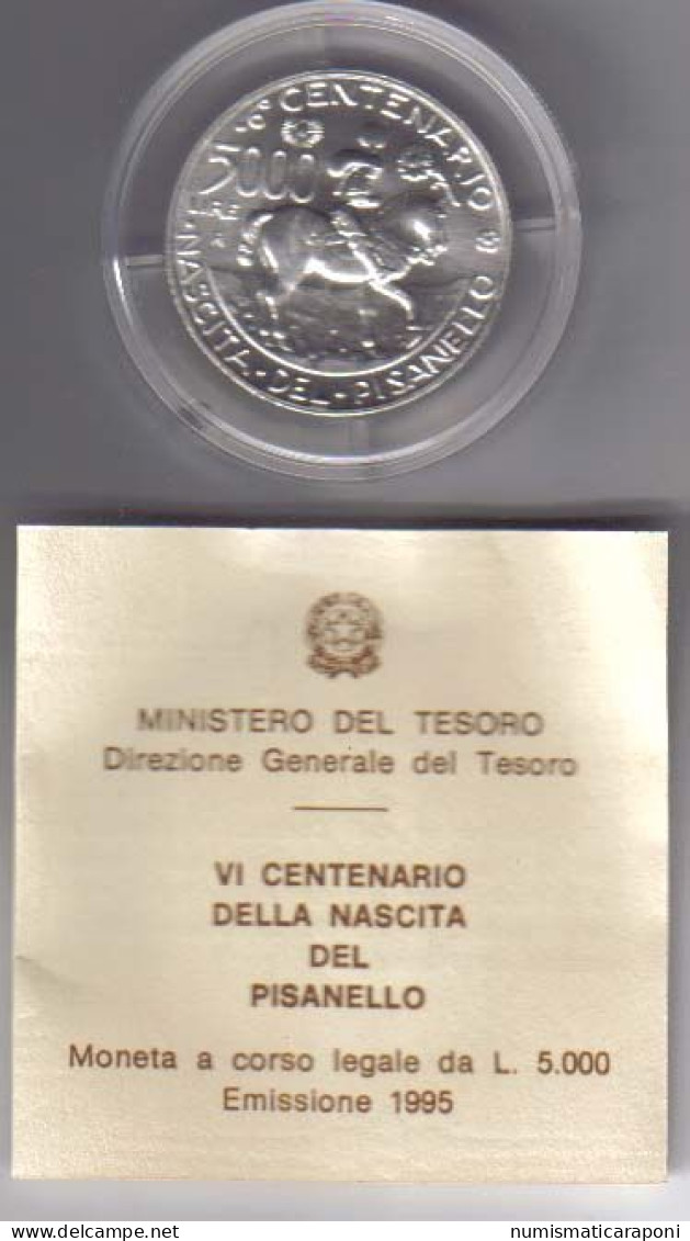 Italia 1995 5000 Lire Pisanello In Confezione Della Zecca Fdc - Commémoratives