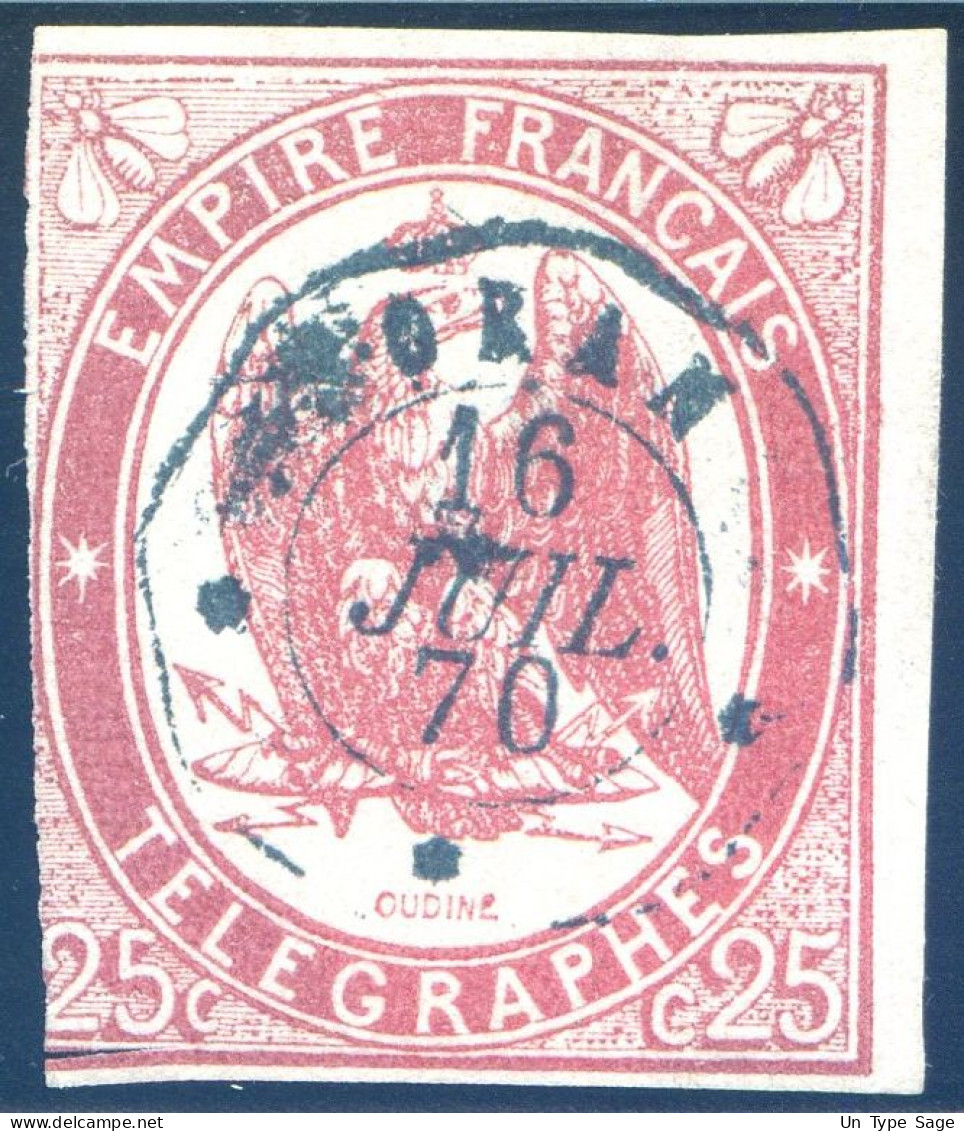 France TELEGRAPHE N°1 TAD ORAN 16.7.1877, Cote 170€ - (F2801) - Télégraphes Et Téléphones