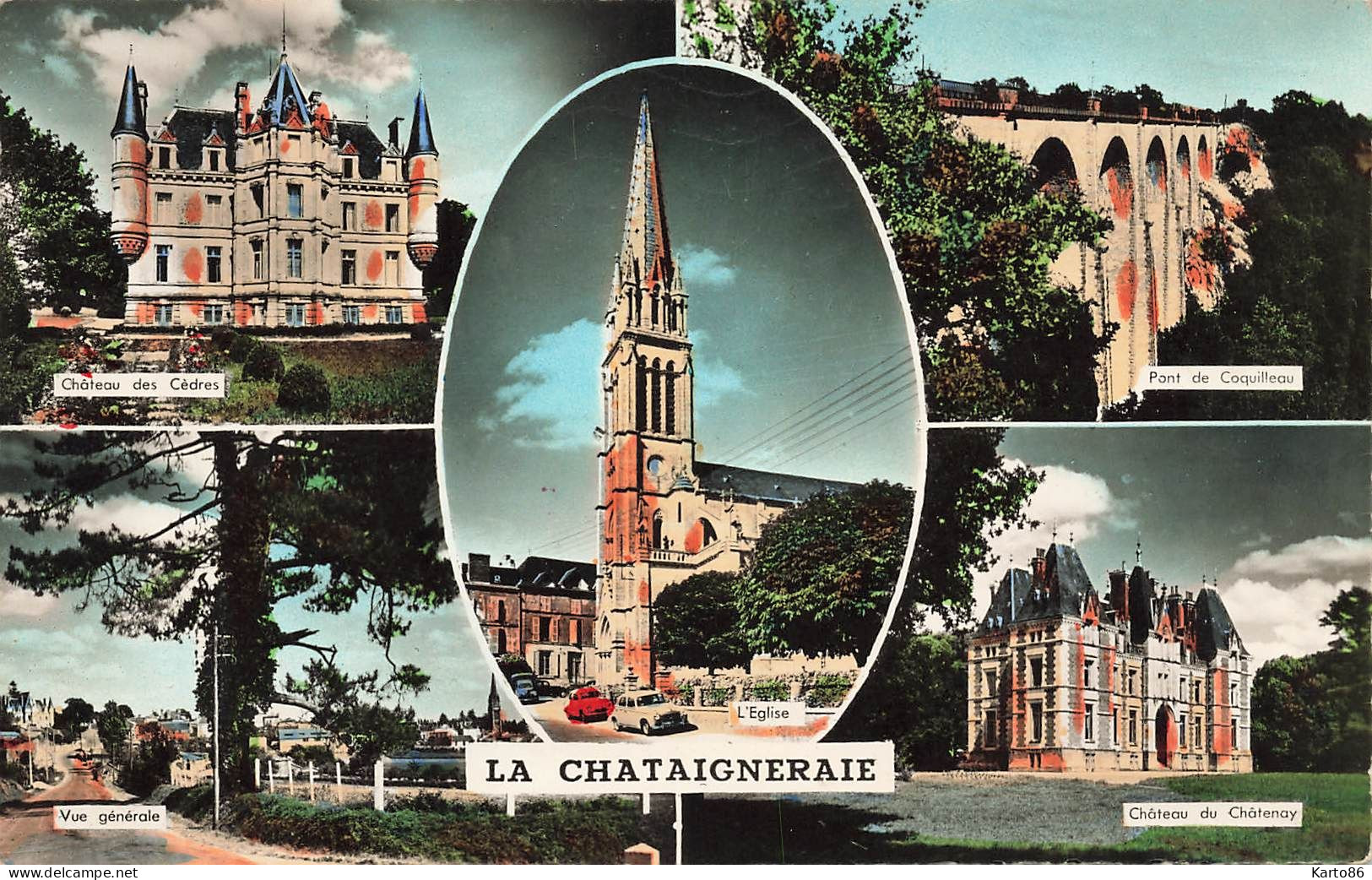 La Chataigneraie * Souvenir De La Commune * Cpa 5 Vues - La Chataigneraie