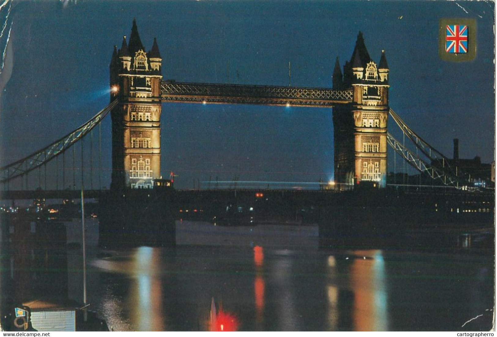 England London Tower Bridge  & Thames River By Night - River Thames