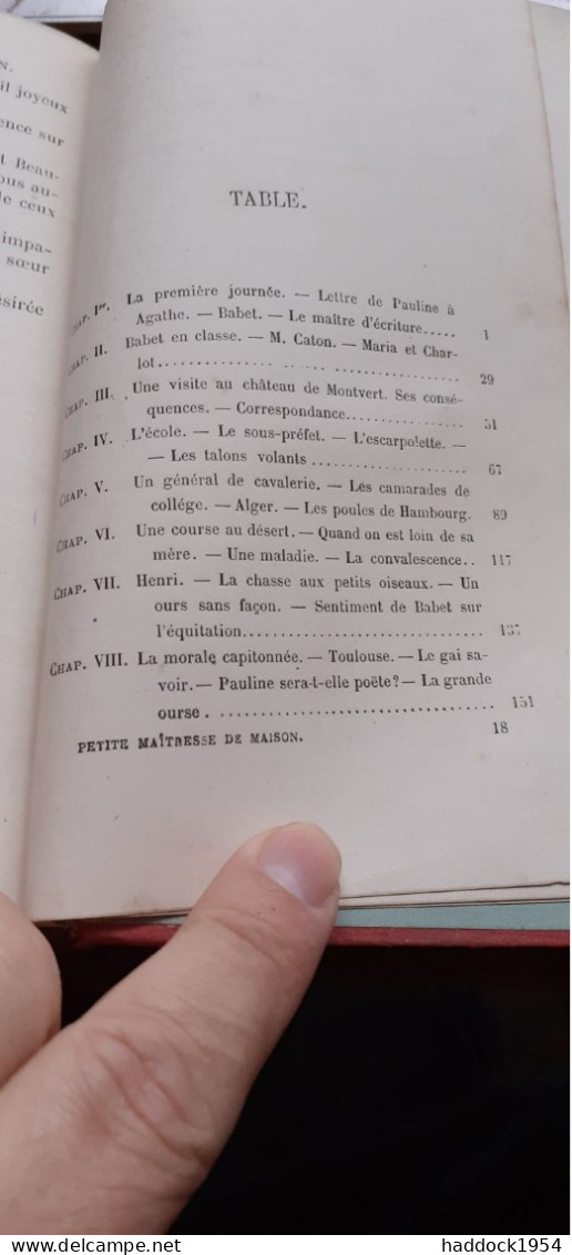 La Petite Maitresse De Maison JULIE GOURAUD  Hachette 1876 - Bibliothèque Rose