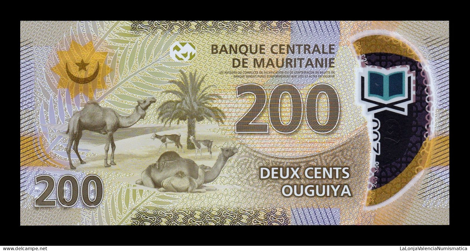 Mauritania 200 Ouguiya 2017 Pick 24 Polymer Sc Unc - Mauritanië