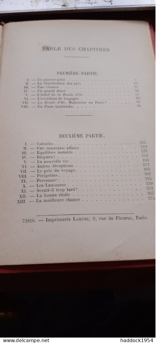 Pas De Chance ! HORTENSE GIRALDON  Hachette 1914 - Bibliothèque Rose