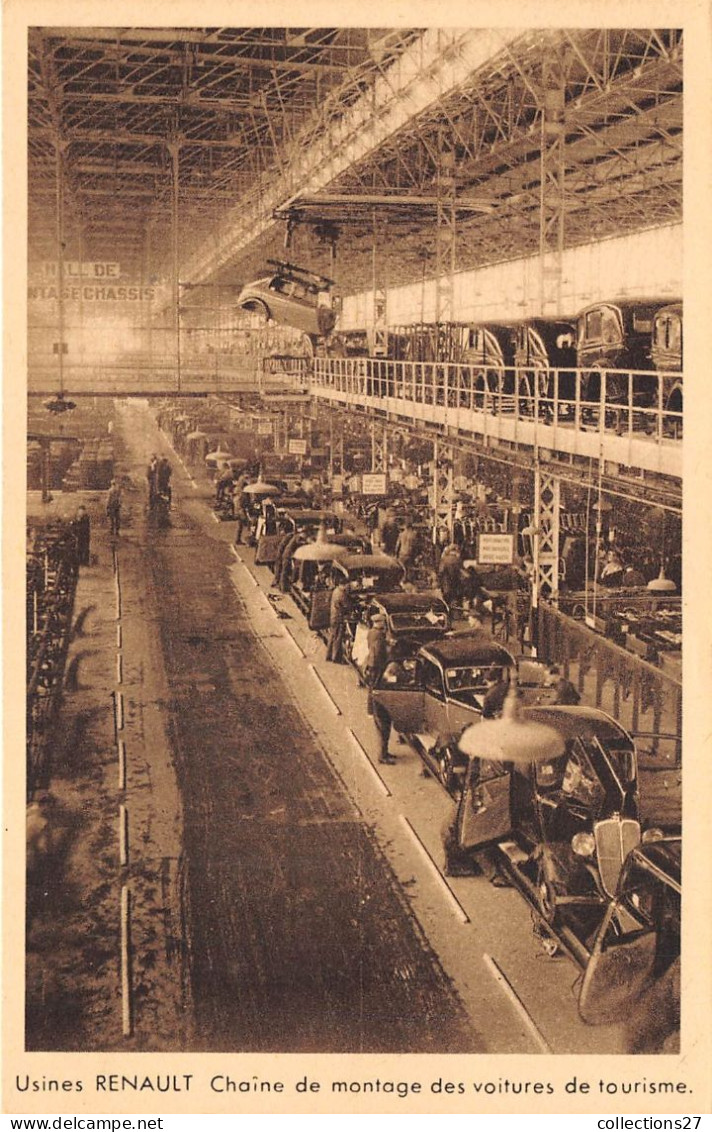 92-BOULOGNE- 12 CARTES DE L'USINE RENAULT