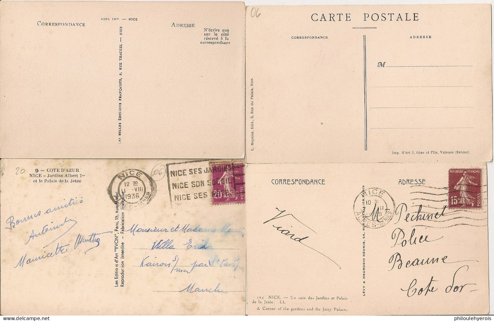 CPA 06 NICE Lot De 10 Cpa - Loten, Series, Verzamelingen