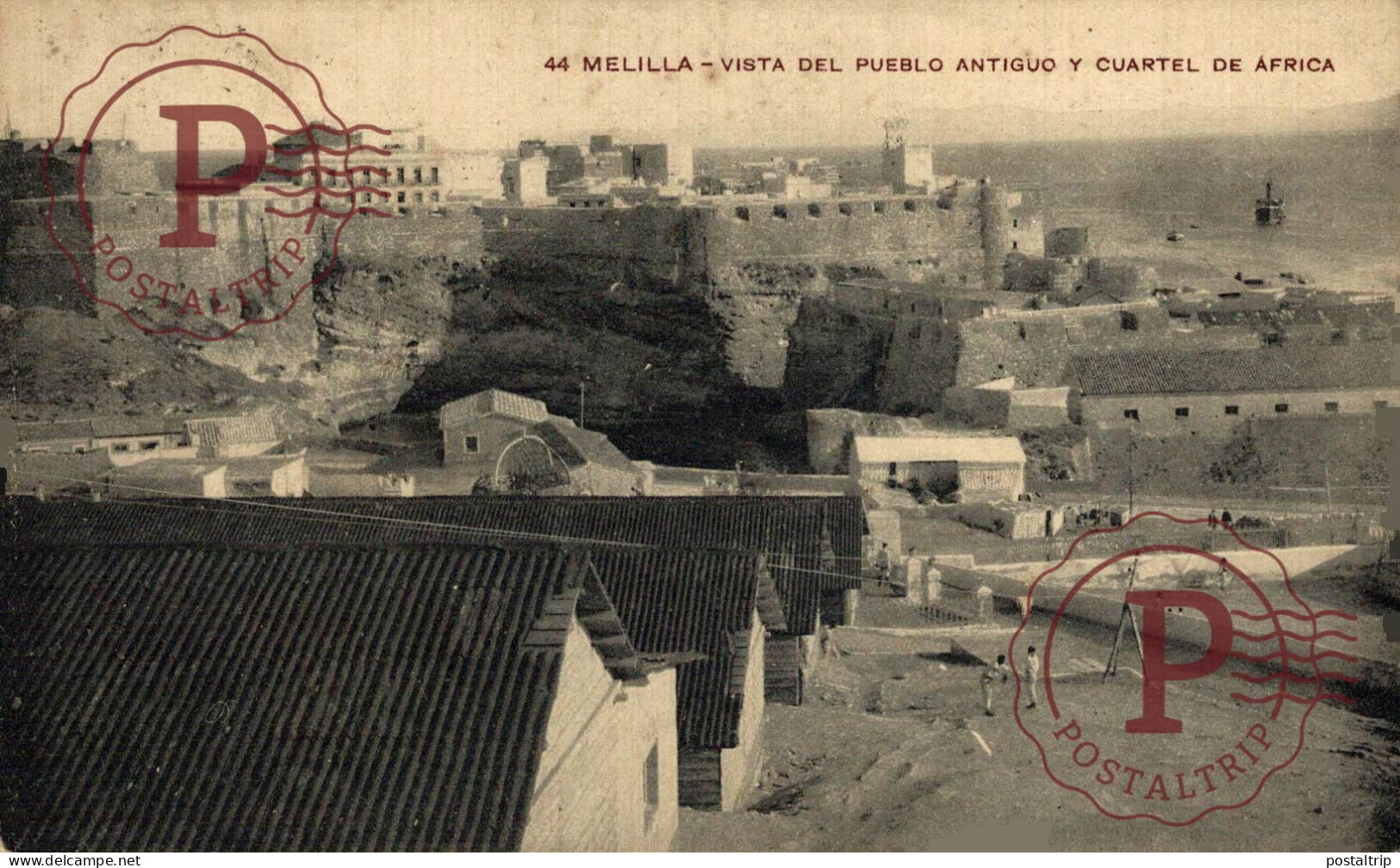 MELILLA VISTA DEL PUEBLO ANTIGUO Y CUARTEL DE AFRICA - Melilla