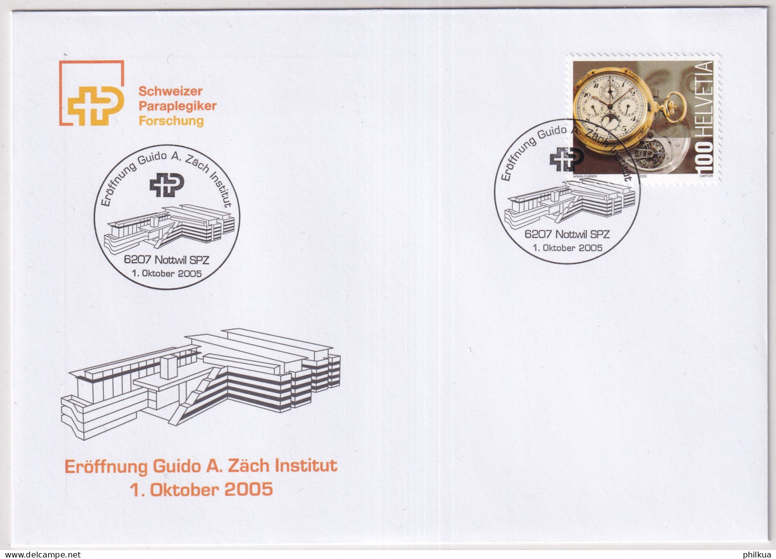 1177 / Michel 1933 Auf Illustriertem  Brief Mit Sonderstempel Eröffnung Guido A. Zäch Institut - NOTTWIL - Storia Postale