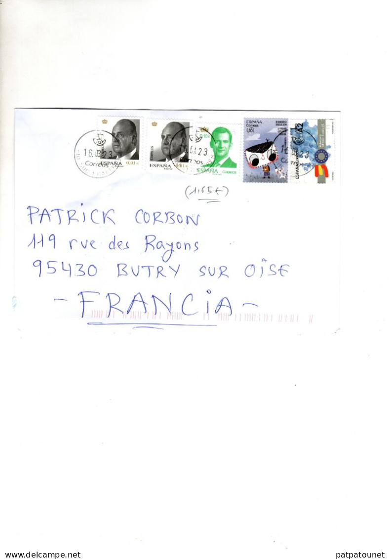 Espagne Lettre 2023 5 Timbres - Storia Postale