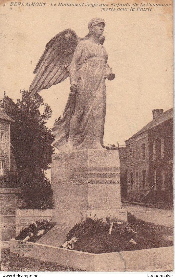 59 - BERLAIMONT - Le Monument érigé Aux Enfants De La Commune Morts Pour La Patrie - Berlaimont