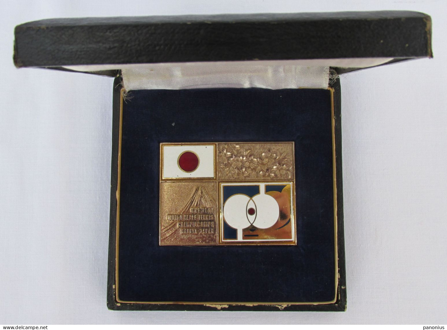 Table Tennis Tischtennis Ping Pong - 31st WORLD CHAMPIONSHIPS NAGOYA JAPAN 1971, Enamel Plaque With Box - Table Tennis