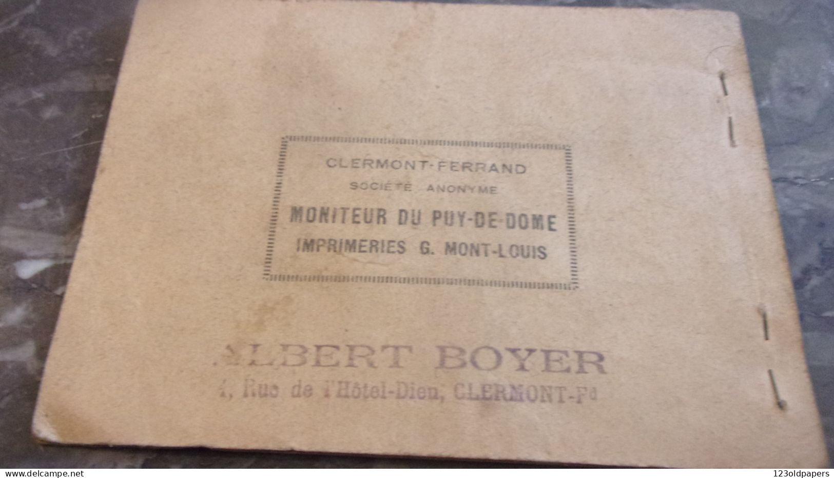 WWI CARNET DE SUCRE ANNEE 1917 GUERRE 1914/18 COMMUNE TAMPON MAIRIE CLERMONT PUY DOME - 1914-18