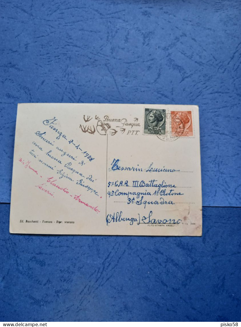 Italia-faenza-ponte Sul Lamone-fg-1958 - Faenza