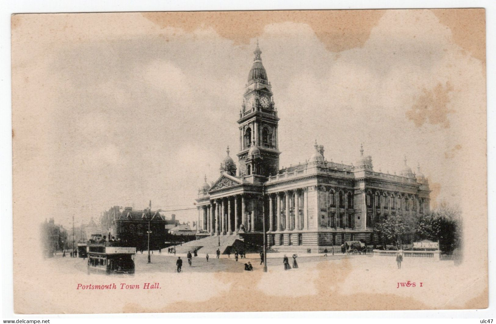 - PORTSMOUTH Town Hall. - Scan Verso - - Portsmouth