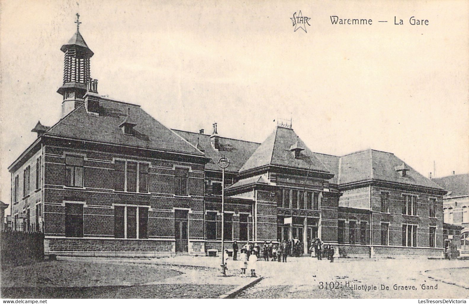 BELGIQUE - Waremme - La Gare - Carte Postale Ancienne - Borgworm