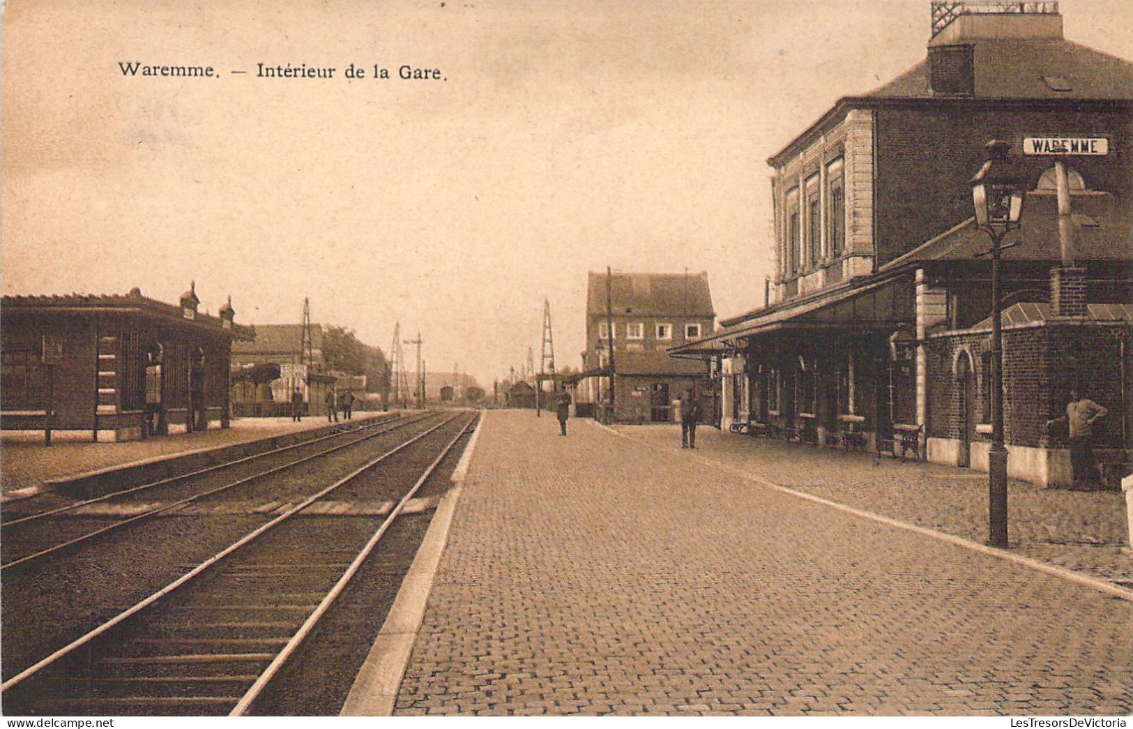 BELGIQUE - Waremme - Intérieur De La Gare - Carte Postale Ancienne - Waremme